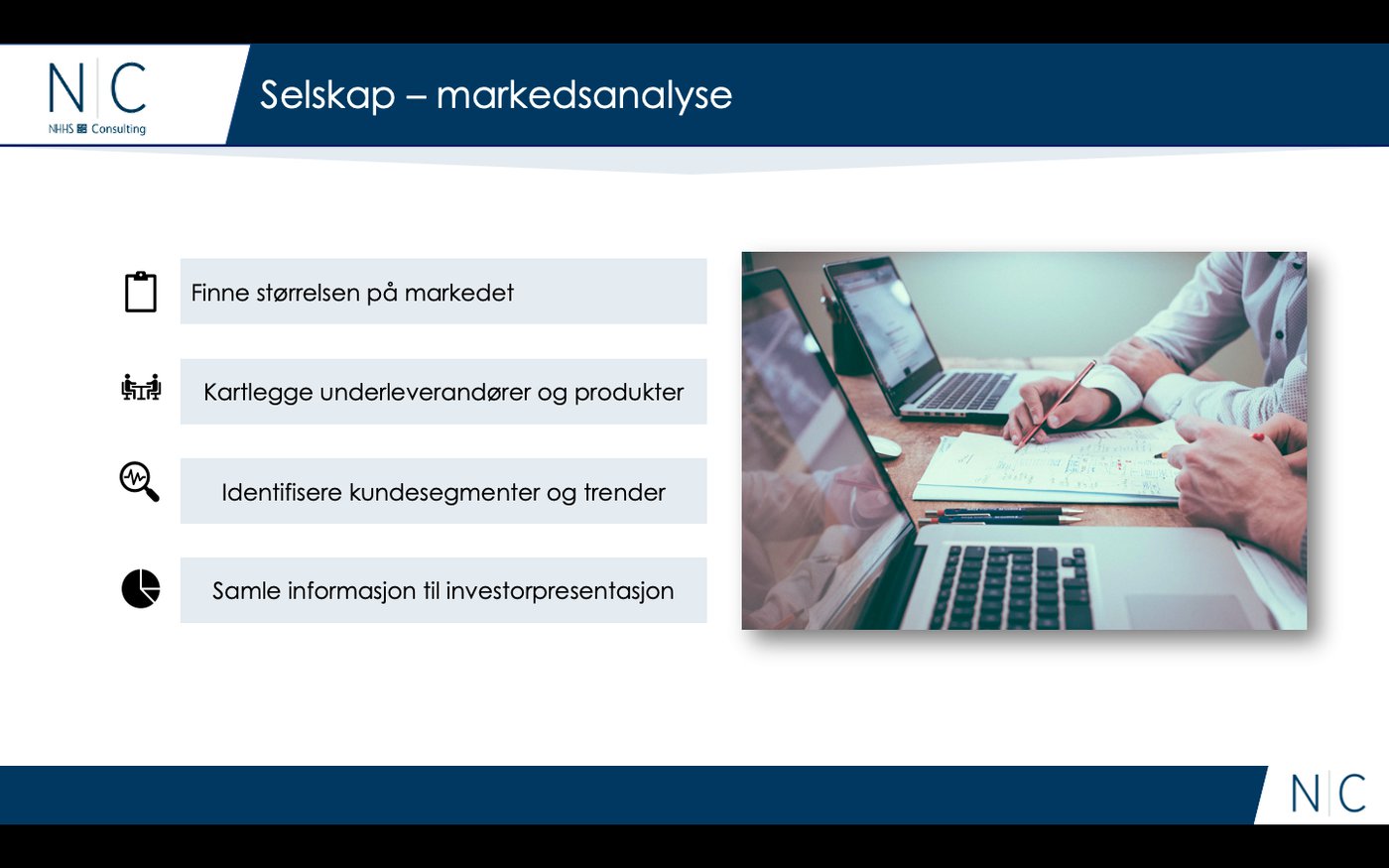 Eksempel på leveranse: markedsanalyse